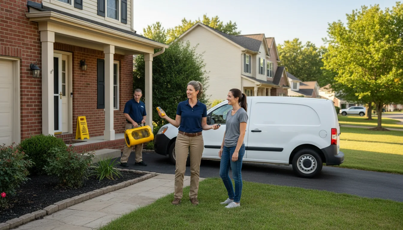 Residential water damage restoration in Villa Park, IL